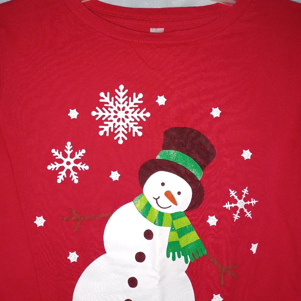 BELLA SNOWMAN WINTER CHRISTMAS HOLIDAY THEME TOP